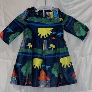 Sunny Fashions Boutique Girls Sunny Days Navy A-Line Dress | Size 5